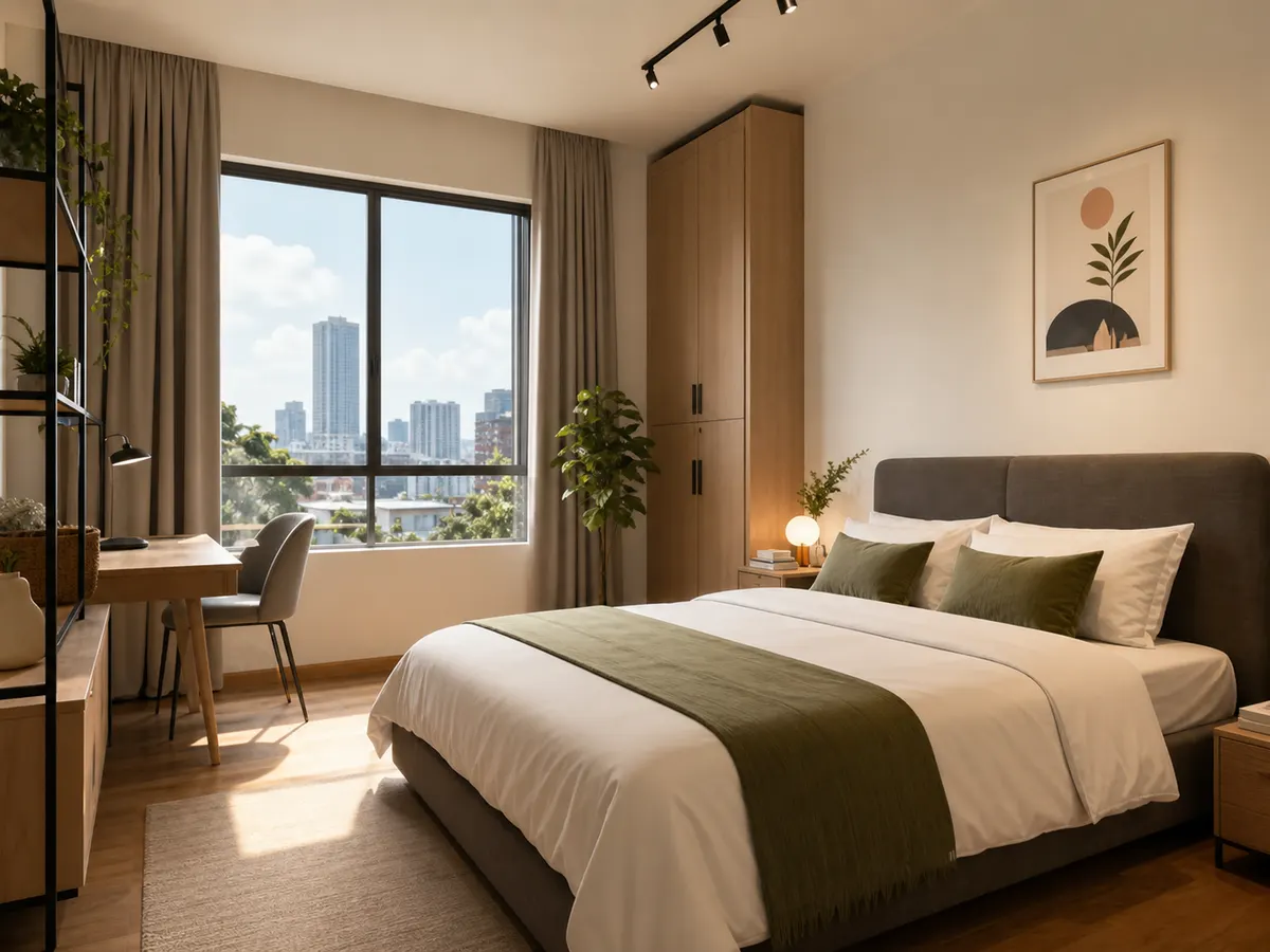 A furnished home prepared for rental
